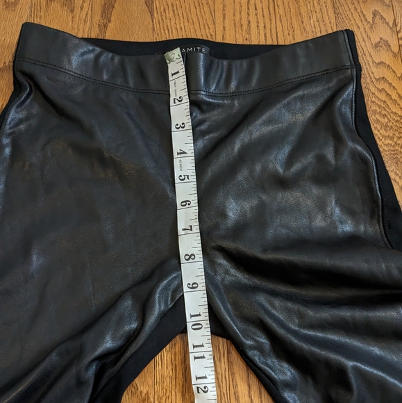 DYNAMITE Black Faux Leather Moto Leggings High waisted size XS - Picture 5 of 8